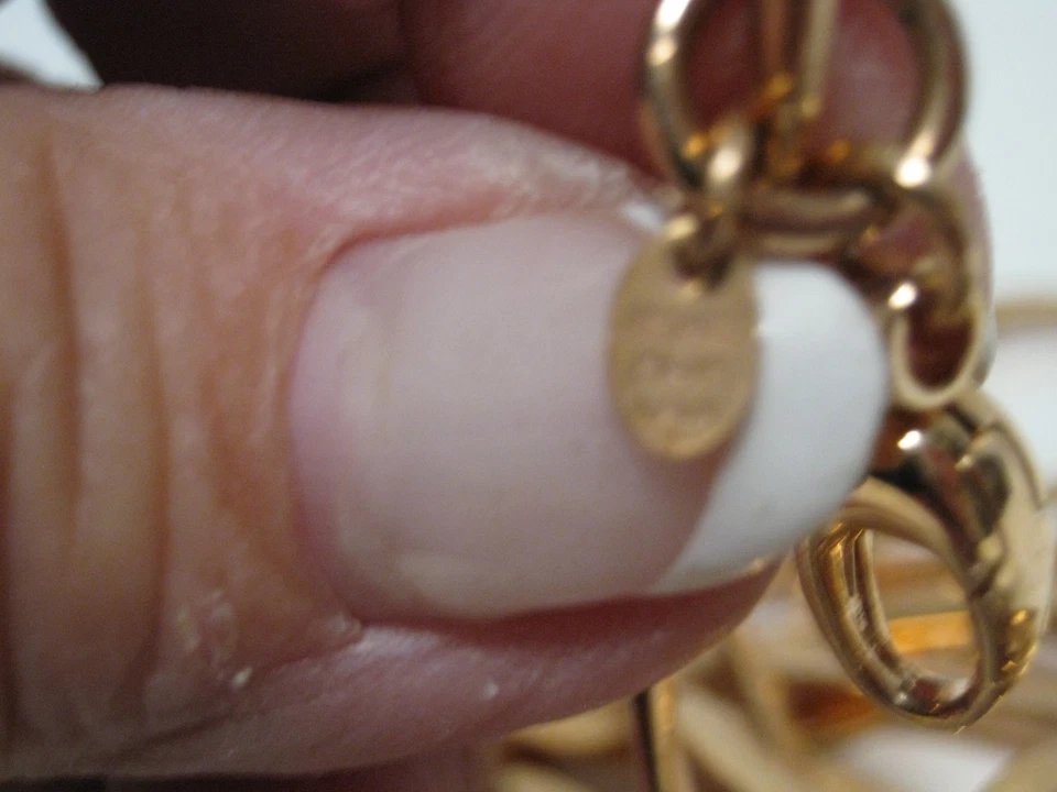 BRONZO 25" COLAR DE CORRENTE DE ELOS ROLO CLIPE DE PAPEL OURO ROSA 18 QUILATES SOBRE BRONZE QVC - Imagem 3 de 3