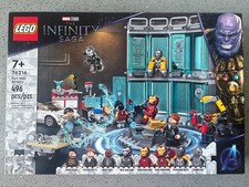 LEGO MARVEL'S INFINITY SAGA IRON MAN ARMORY SET 76216 BRAND NEW 8 MINI FIGS