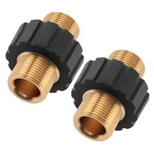 Heavy Duty Brass M22 14mm Male Pressure Washer Hose Adapter 2Pack