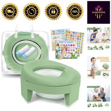Green Foldable Travel Potty with Disposable Bags - Perfect for Potty Training
