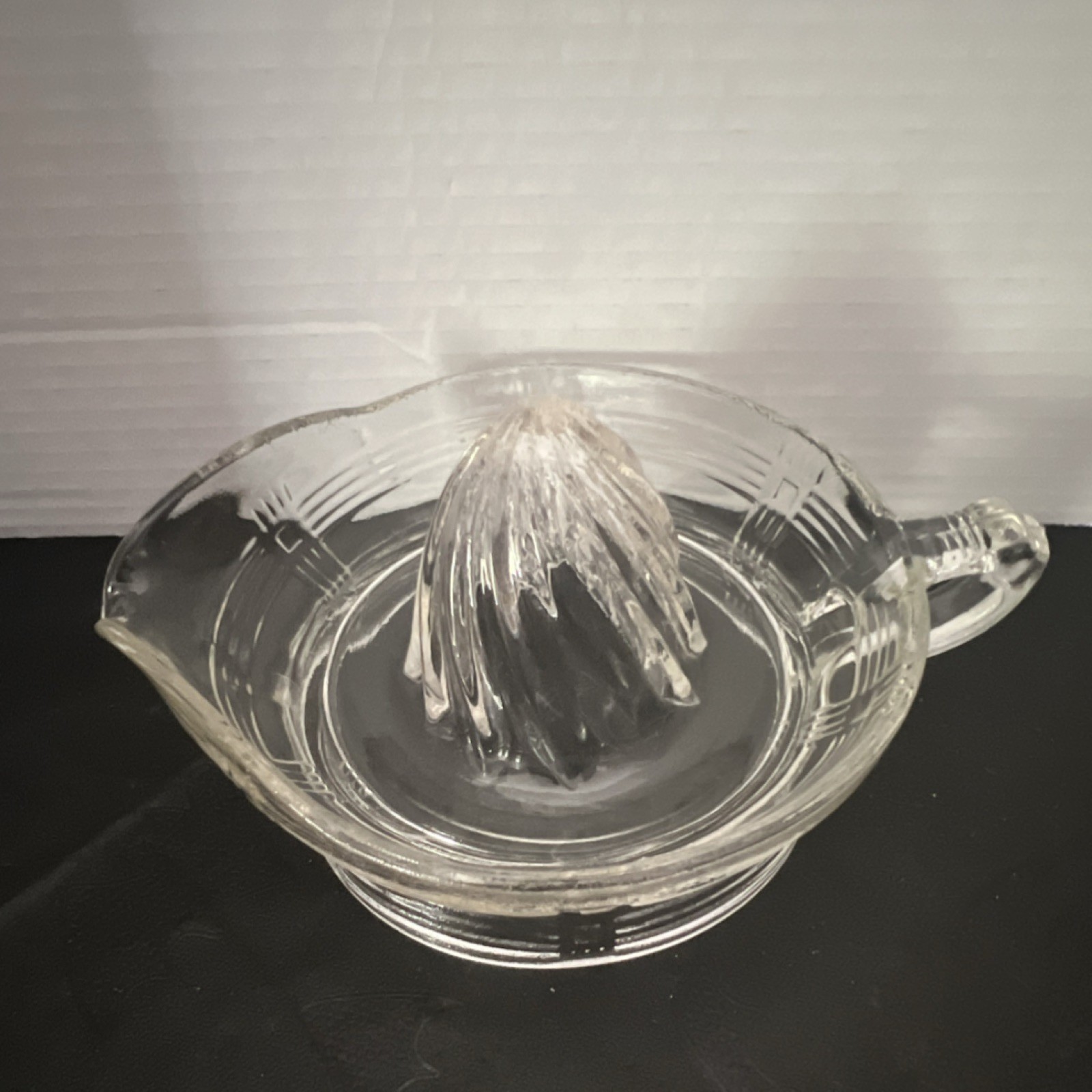 Clear Glass Manual Vintage Citrus Reamer