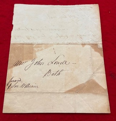 RARE 1811 SIGNED LETTER   CAPTAIN SAMUEL BROWN, PIONEER OF SUSPENSION BRIDGES