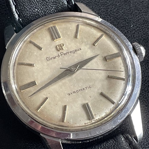 Vintage 1960  Girard-Perregaux Gyromatic Automatic Swiss Watch 17 Jewels Running