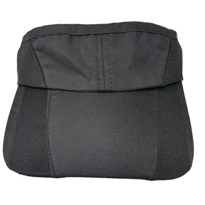 Unbranded Golf Strapback Sun Visor Cap Black One Size Adjustable Blank