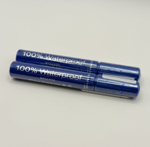 Rimmel London 100% Waterproof Mascara New Sealed Long Lasting x2