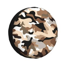 Spare Tire Cover For Rv Suv Car Funny Brown Camouflage Print Waterproof Dustp...