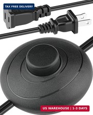 On Off Extension Cord Foot Switch 6ft with 2 Prong Outlet Polarized Plug AWG18 3