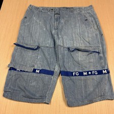 Vintage Marithe Francois Girbaud Shuttle Jean Shorts 46 Denim Baggy Wide Leg y2k