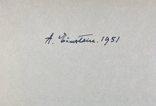 Albert Einstein Signed 