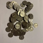 Mercury Dimes $10 Fave Value 90% Silver 2 Rolls 100 Coin Bulk Lot