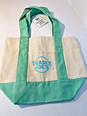 Trader Joe s Mini Tote Mini Tote Bag Pastel Teal Spring 2026 NWT Limited Bag
