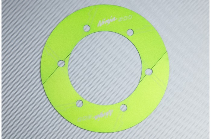 Cache couronne vert alu anodisé KAWASAKI NINJA 300 R EX300A moto