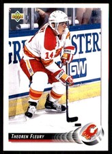 Theoren Fleury 1992-93 Upper Deck #285 Flames NHL READ FREE SHIP AutographDen