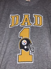 Vintage Pittsburgh Steelers # 1 Dad Homage T- Shirt Size Adult XL