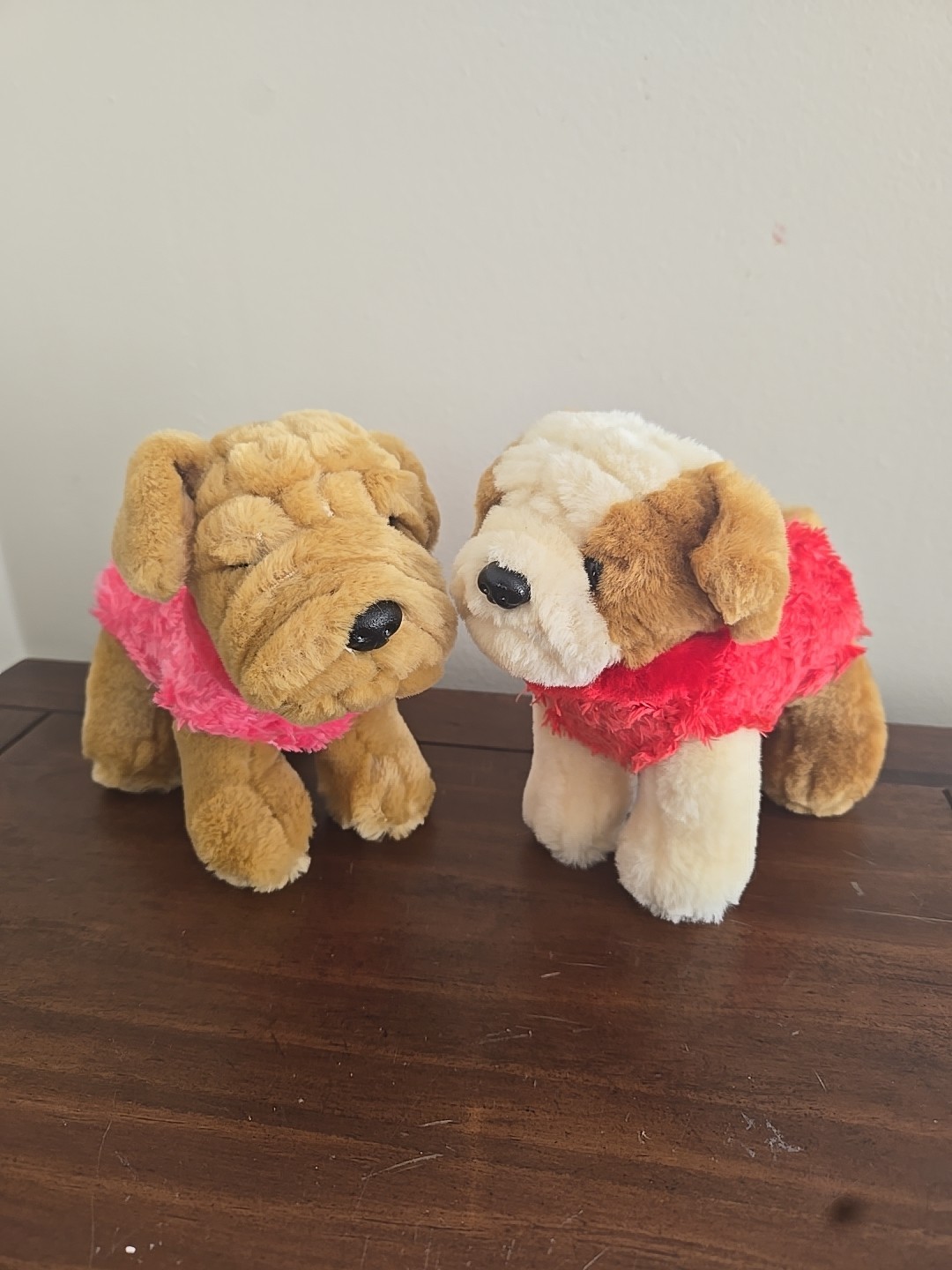 Animal Alley Lot Dogs In Sweaters Pink Red Brown White Puppy Hound Bulldog 6