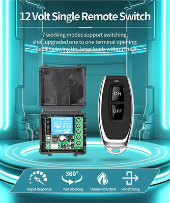 433MHz Wireless Remote Control Switch DC 12V 10A Relay Receiver Module RF Univer
