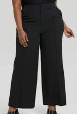 NEW Ava  Viv Black Wide Leg Stretch Dress Pants Size 24