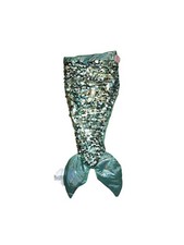 Nicole Miller Home Kids Warm Faux Fur Teal Green Sequin Metallic Mermaids Tail