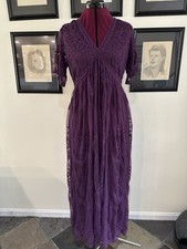 Pink Blush Maxi Dress Fairy Cottage Whimsy Goth Purple Lace