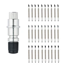 CB09 CB09U Blade Holder Base Compatible with Graphtec ， with 30 Pcs Cutting Blad