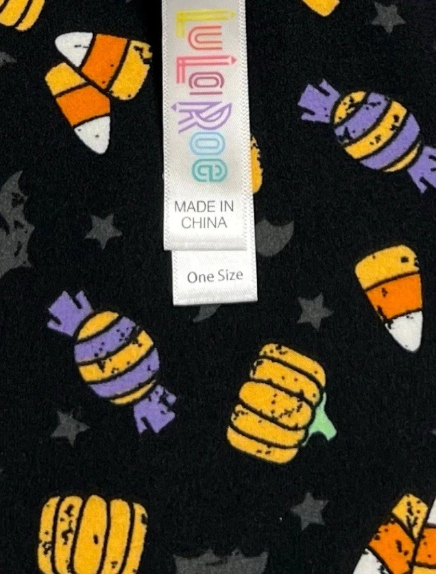 Leggings LuLaRoe OS Talla Única Divertidos NEGRO NARANJA Estrellas BAT Halloween Calabaza Caramelo Foto 4 de 4
