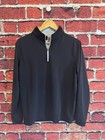 Peter Millar Golf Perth Quarter Zip Active Performance Pullover Black Men's M