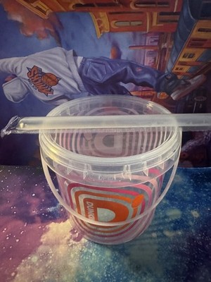 NEW Viral Dunkin Donuts Limited Edition 48 Oz Drink Bucket Cup & Lid & Straw
