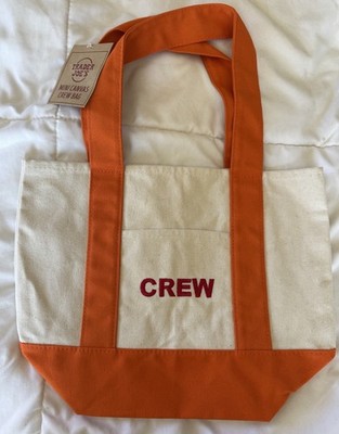 Trader Joe's Mini Multicolor Canvas Tote Bag Set, Small Foldable Crew Edition