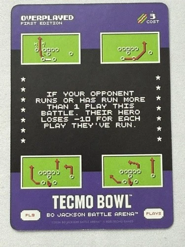 2026 Bo Jackson Battle Arena Tecmo Bowl Play Card PL9 Overplayed🔥🔥