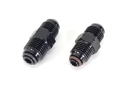 -6AN Adapters for TBI Throttle Body Fuel fittings - Black Anodized