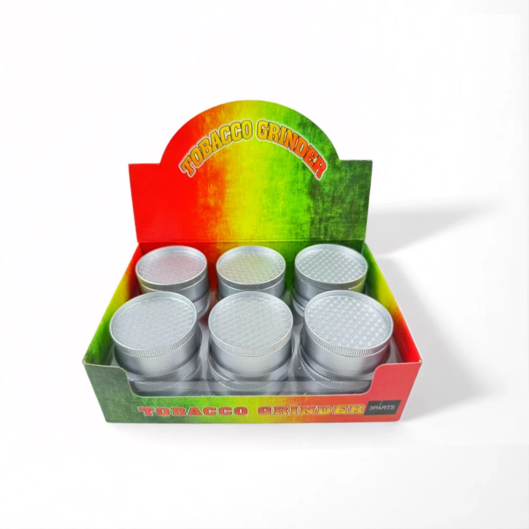 12 PACK 2" Aluminum Grinder 3 PC Tobacco Herb Spice Crusher Silver Color