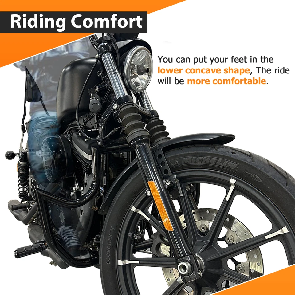 Barra de choque protectora de motor de carretera para Harley Sportster 883 1200 Iron XL 2004-2022 Foto 4 de 4