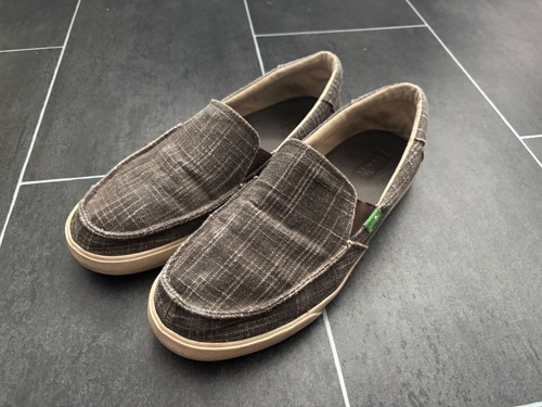 Sanuk Herren Slipper UK 8 Canvas Schuhe
