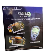 Excalibur Casino 3 Pack Retro Electronic Games Craps Roulette Blackjack vtg nib