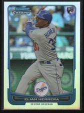 Elian Herrera 2012 Bowman Chrome Refractors #177 Rookie Card Los Angeles Dodgers