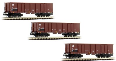 ARNOLD HN6414 Set drei Wagen Eaos FS mit Schrottladung Metall, Spur N 1/160