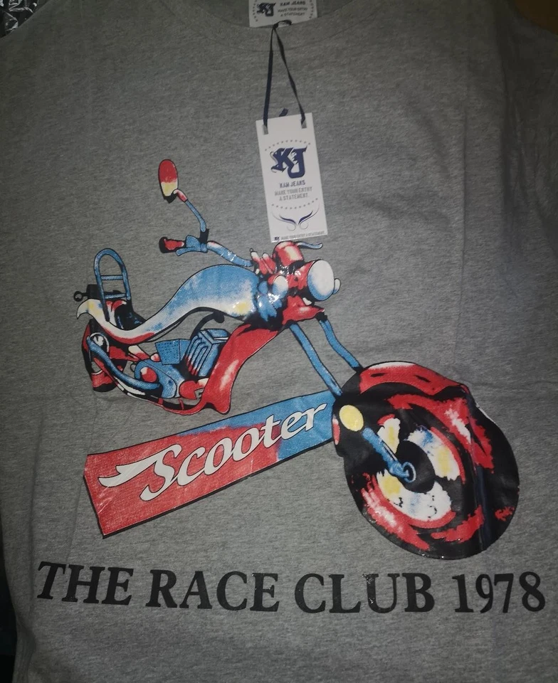 KAM KBS5069 T-Shirt À Manches Courtes Gris Scooter - Vente - 2XL 3XL 4XL 5XL - Photo 1/1