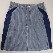 A Time For Us Mini Skirt Womens Size 13 Two Tone Jean Cotton USA Vintage