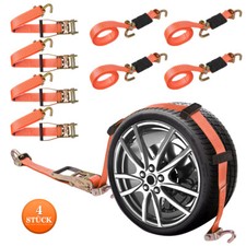 Spanngurt Auto Transport Zurrgurt 4 Stück Radsicherung PKW Reifengurt 50mm 5 Ton