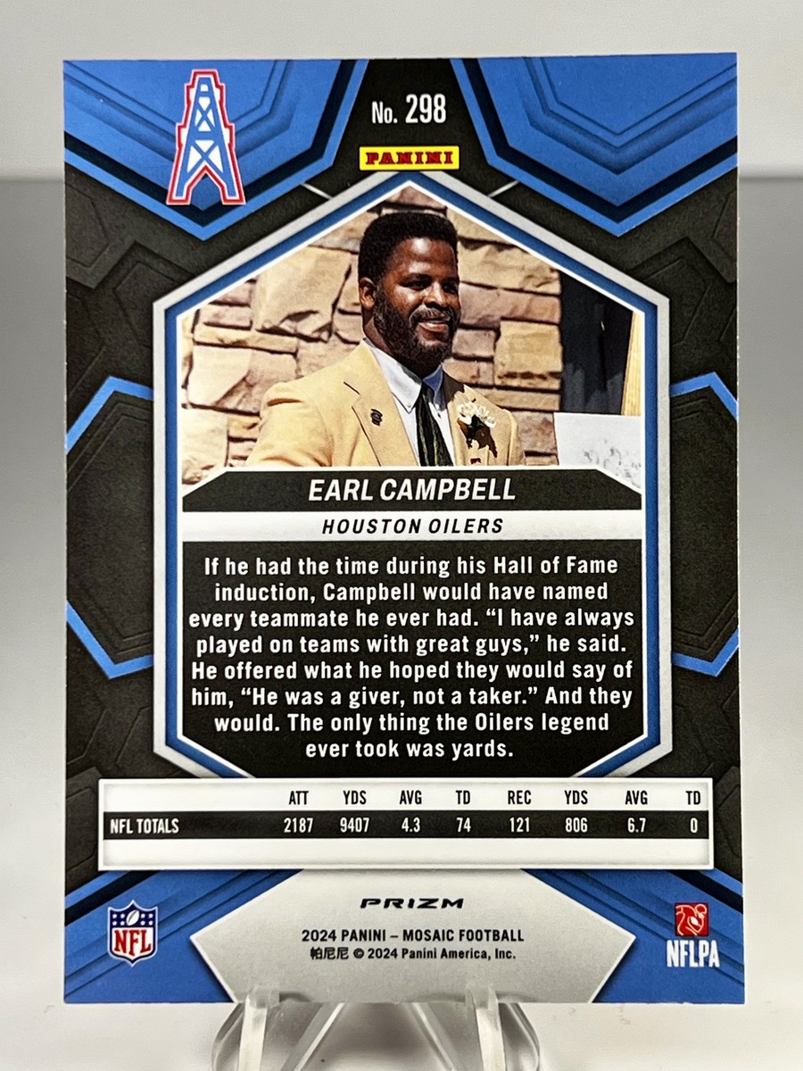 2024 Panini Mosaic Earl Campbell #298 Red SP HALL OF FAME