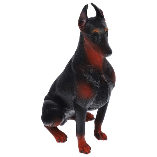Simulierter Dobermann Ornamente Tierfigur gefälschtes Modell Kind Hund Figuren Spielzeug - Bild 5 von 12