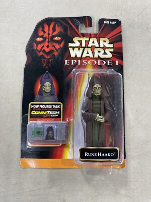 Hasbro Star Wars Episode 1 With CommTech Chip Rune Haako Vintage 1999 NIB #2 J38