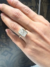 IGI- 4.00ct D/VVS2 Lab Grown Radiant Cut Diamond Bezel Set Ring, 18k Yellow Gold