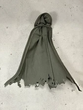SU-C-EZHC-DGN: 1/12 wired battle damaged Hooded cape for 6" figure, Dark Green