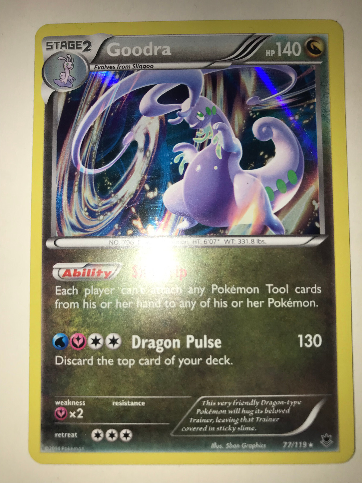 Goodra 77/119 Holo Rare Pokemon XY Phantom Forces NM/LP