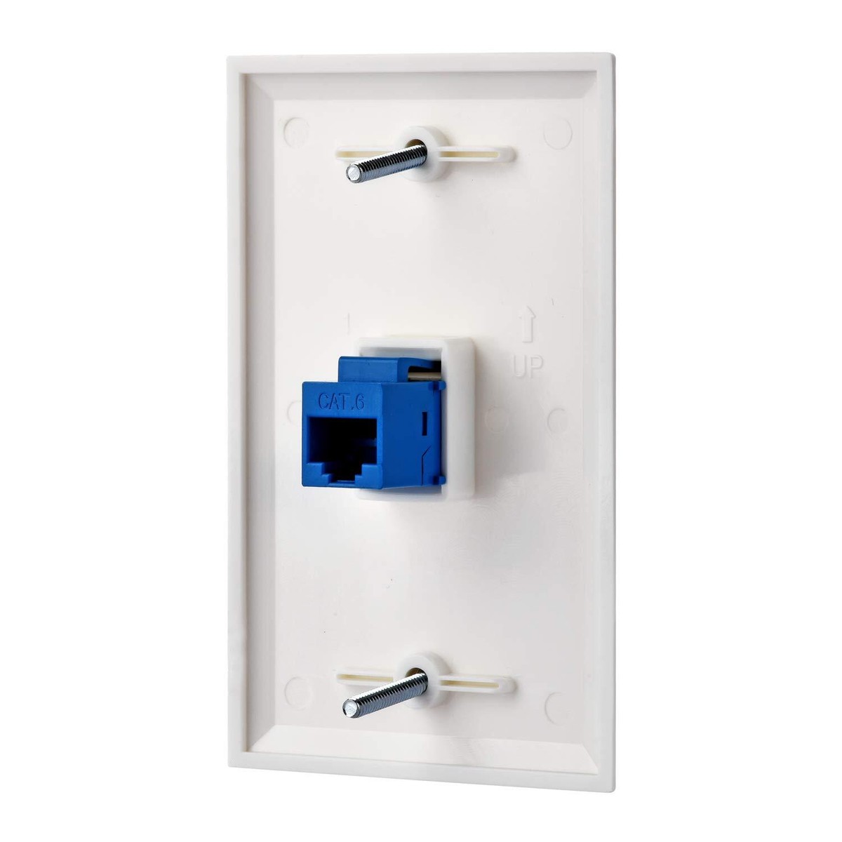 Cat6 Ethernet Wall Plate 1 Port Female to Female White | eBay