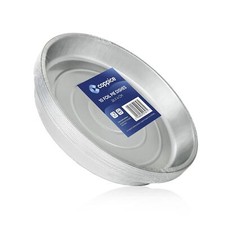 Aluminium Foil Round Pie Dish for Baking & Serving 26x4cm 10 Pk Coppice