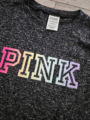 Pull à Manches Longues Victoria's Secret PINK Ombré Gris Et Blanc - Taille XS Occasion