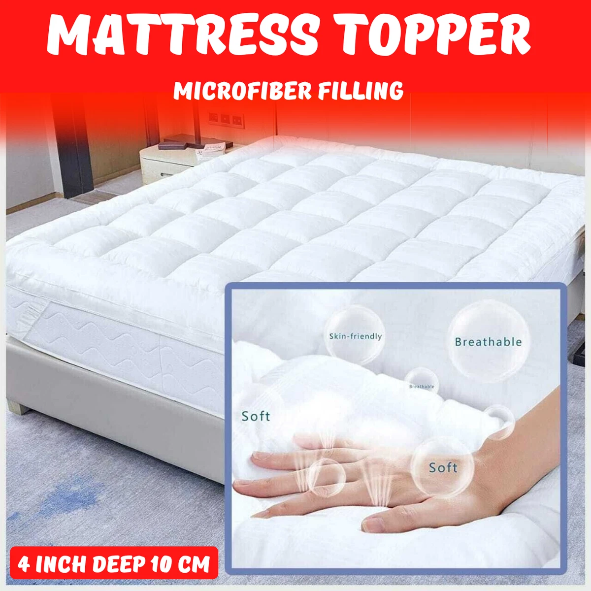 4 inch mattress pad deals