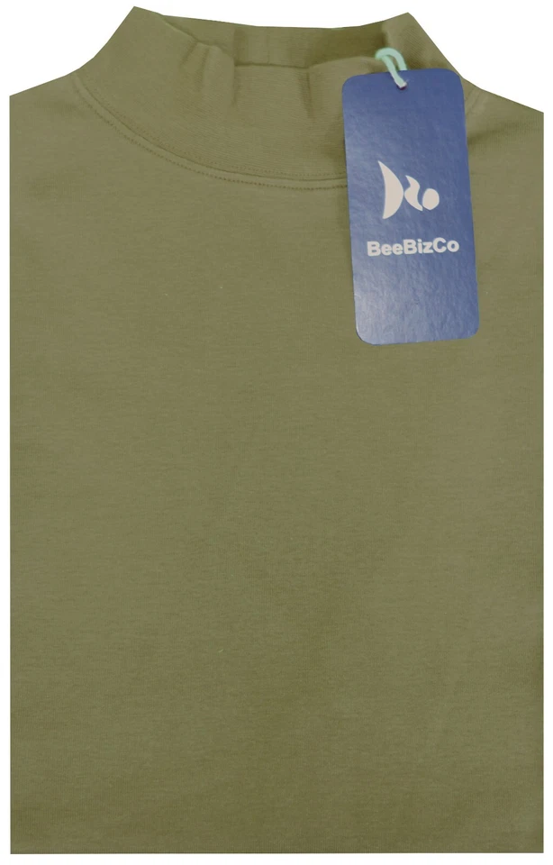 Mens Mock Neck Jumper Top Lightweight Baselayer Turtle Funnel Neck by Beebizco - Image 4 of 4